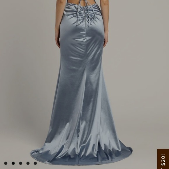 Lulu's Love the Allure Stretch Satin Mermaid Gown Size L - Picture 2 of 11